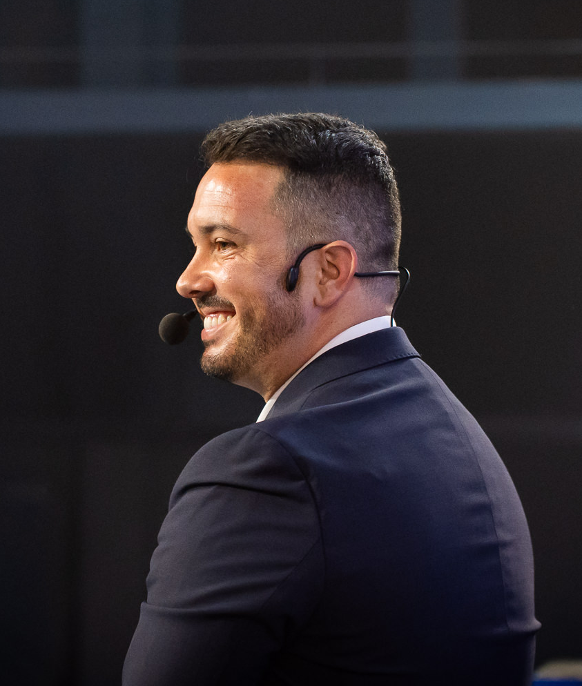 Fran Tirado en evento con público